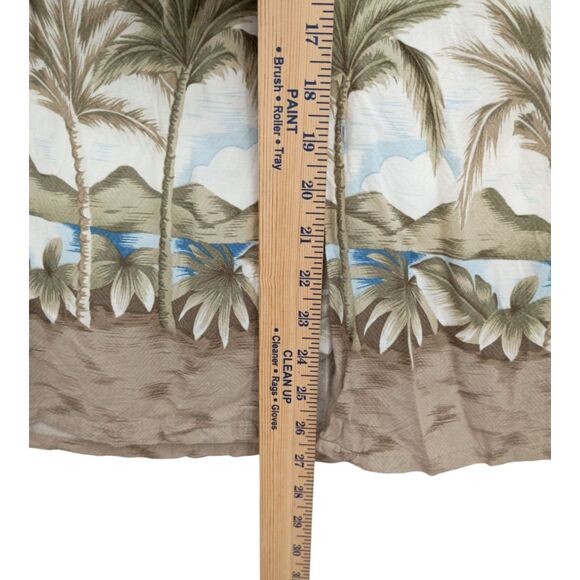 Campia Hawaiian Shirt Mens Short Sleeve Blue Button Down Palm Tree Beach Large - Picture 3 of 9